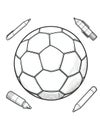 Dynamic Soccer Ball Coloring Page: Sporting Excitement